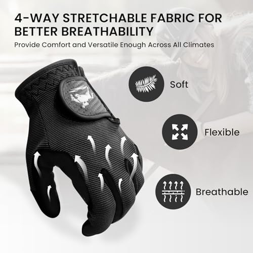 image for FINGER TEN Horse Riding Gloves Equestrian Women Kids for Girls Boys Me