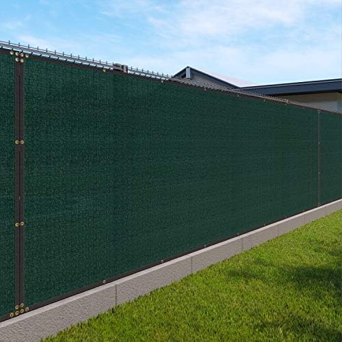 Windscreen4less Privacy Fence Screen 6'x50' Heavy Duty Windscreen Fencing Mesh Fabric Shade Cover for Outdoor Wall Garden Yard Pool Deck, Green — view 7