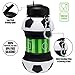 Maccabi Art Clip-On Collapsible BPA-Free Silicone Soccer Ball Water Bottle for Kids, 18 Oz. Size