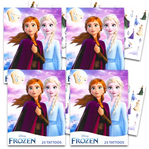 100 Pcs Disney Frozen Temporary Tattoos for Girls Bundle image 3