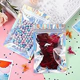 Wiederverschließbare, geruchsdichte Folienbeutel, flache Ziplock-Tasche für Partygeschenke, Lebensmittelaufbewahrung, 100 Stück