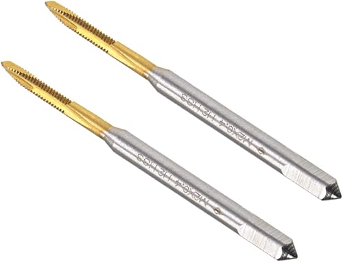 Tapones de punta en espiral, rosca métrica M2 x 0.4, acero de alta velocidad con revestimiento de titanio 6542 - Aplicaciones: para taladrar