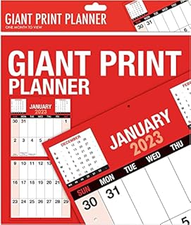 2023 Giant Print Month To View Wall Calendar Planner - Home Office Easy