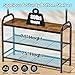 SUFAUY Heavy Duty Clothes Rack with Coat and Shoe Rack, Free Standing Clothing Garment Rack with Industrial Wooden Top, Black
