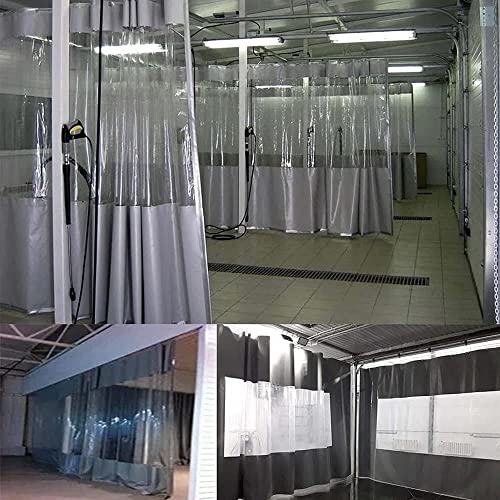 Pergola d'extérieur avec bâche transparente 5x2,2m et rideaux imperméables - 7