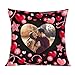 Babloo Cuscino Love Idea Regalo Originale per Fidanzati, per Lui, per Lei, Anniversario, Matrimonio "Star and Hearts" Personalizzato con Vostra Foto (40x40cm)