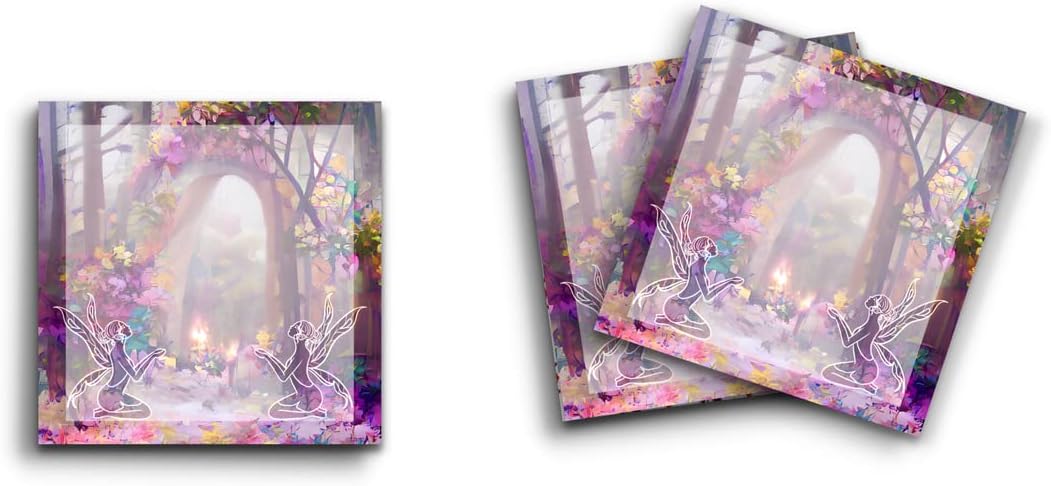 Butler in the Home Sticky Notes 12 Pack 3"x3" 50 Sheet Count Per Pad, Fairy Woodland Garden Arch, Cute Funny Memo Note Pads Stationery Journal Planner Paper