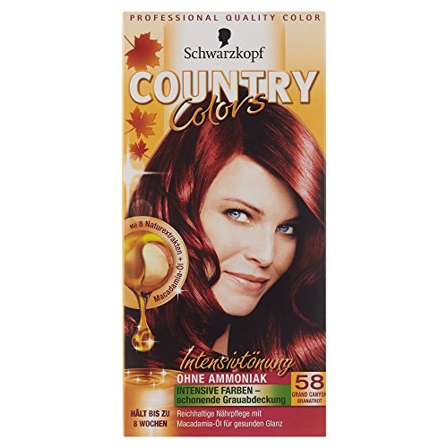 Schwarzkopf Country Colors Intensivtönung Stufe 2, 58 Grand Canyon Granatrot, 1 Stück