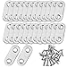 ZDNT 24 PCS Fixation Droits Plats Plaques,Supports D’angle Plats Plaque de Réparation Pattes d'assemblage Supports de Fixation Droits à Deux Trous 37 * 16mm Plaques Supports pour Fixation Meubles