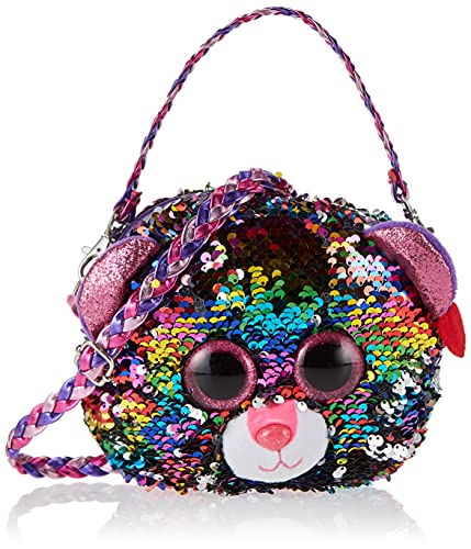 Bolso de peluche Ty leopardo con cremallera suave y compartimento seguro