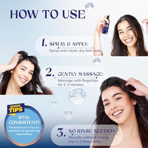 Image of 5% Minoxidil Hair Growth for Men and Women: 3-Pack RootStim Extra Strength Minoxidil with Rosemary for Thinning Hair Regrowth and Fuller Hair 180 ML