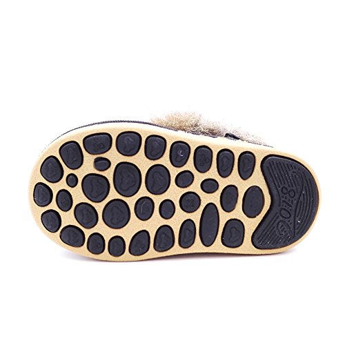 BEAU TODAY Girls Boys Snow Boots Winter Warm Waterproof Outdoor Non-Slip Cold Weather Comfortable Casual Shoes (Toddler/Little Kid)4