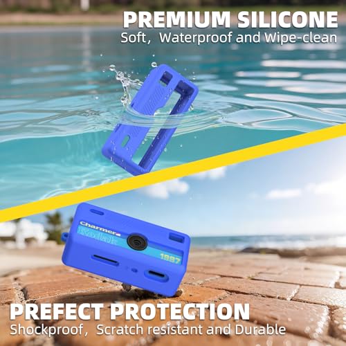 Funda silicona para Kodak CHARMERA cámara mini azul miniatura 6