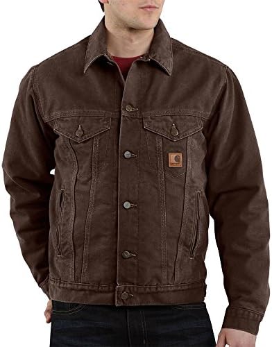 Sherpa Lined Sandstone Jean Jacket 