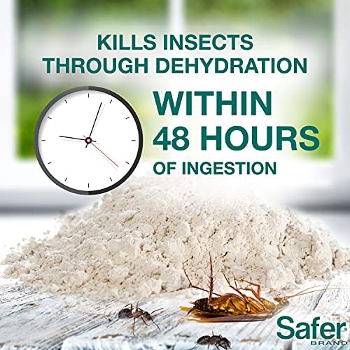 Safer Brand 51703 OMRI Listed Diatomaceous Earth - Ant, Roach, Bedbug, Flea, Silverfish, Earwig, & Crawling Insect Killer