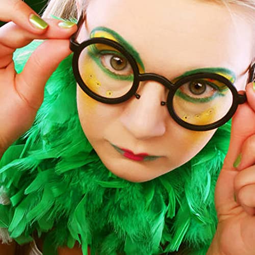 Haimay 2 Pack Turkey Feather Boa For Craft Clothes Accessories Latin Wedding Dress Home Party Costumes Decoration, 4.4 Yards 40G Green Feather Boas #TOP4