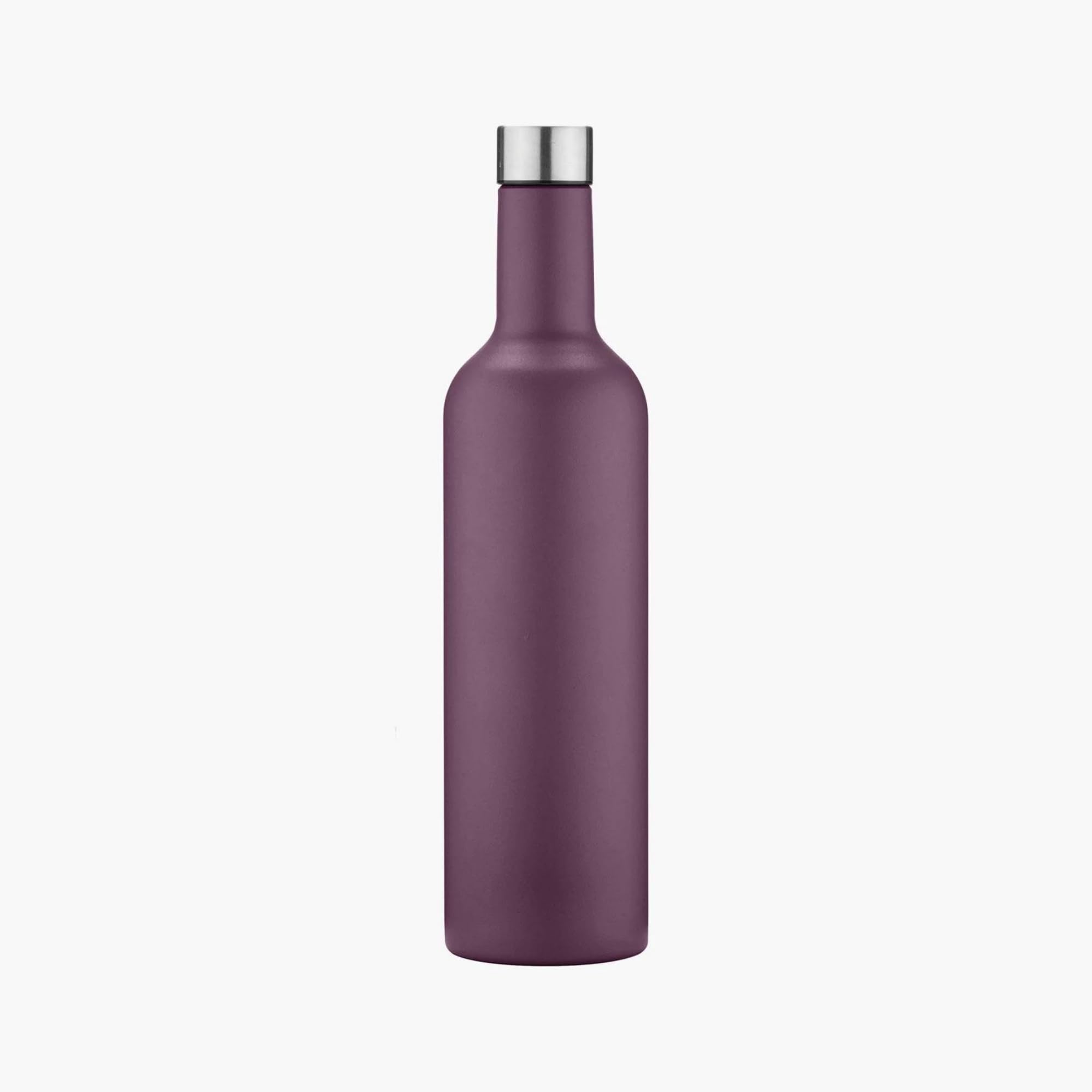 EST 2012 UBERSTAR BARWARE & GIFTS VINNIE Stainless Steel Insulated Travel Wine Bottle 750ml / Hot or Cold Drinks/Reusable Flask Screw Top/Water Wine Juice (Mauve) - Image 2