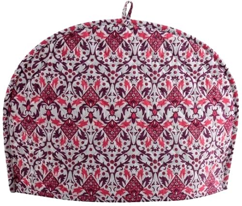 Tea Cozy For Teapot Kitchen Accessories Blue Tea Cozy Kettle Cover Cover Traditional 100% Cotton Tea Cozy Quilt Floral Warmer Home Decorative Tea Pot Cozy For Keeping Warm (White & Purple) #TOP4