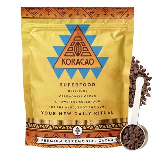 KORACAO Sustainably Harvested Cacao | Ideal Superfood for Everyday Bliss | Ceremonial Grade Cacao | Enhance Your Spiritual Journey with Ancient Superfood Delight - 1/2 Pound