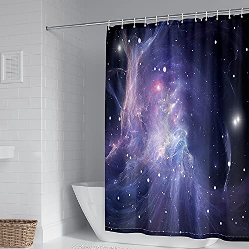 Rideau de douche nébuleuse polyester pour une ambiance relaxation sous la douche
