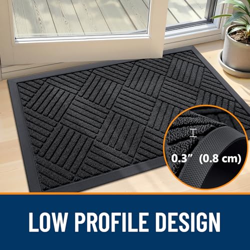 Image of OLANLY Front Door Mat Outside Entrance 47x23, Waterproof Heavy-Duty Doormat