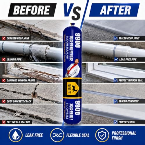 Image of Crack Filling Glue, Concrete Crack Filler Sealant, High Elasticity Cement Crack Filler & Wall Gap, Fast Drying Asphalt Crack Repair for Slabs, Joint Self-Leveling Waterproof Caulking (2)