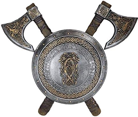 Ebros Norse Viking Warrior Coat of Arms Ragnar Serpents Ornate Ro...