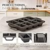 2pack Cast Iron Mini Loaf Pans 8-Cavity Bread Loaf Pans Pre-Seasoned Baking Pan Molds with Handle Bread Pans for Homemade Bread