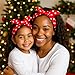 Shimmer Anna Shine Mommy & Me Red Polka Dot Stretch Headbands – Matching Cotton-Spandex Hair Accessories for Women & Girls