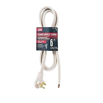 Air Conditioner Power Supply Replacement Extension Cord, 14 AWG, 3-Conductor Grounded, 3', Beige Jacket, 125 Volts, 15 Amps, 1875 Watts, NEMA 5-15P, Straight Plug, Type SPT-3, UL Listed