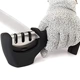 4-in-1 Kitchen Knife Scissor Sharpener 3 Stage Sharpener Professional Manual Chef Steel Knife Scisso