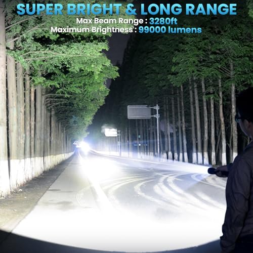 Bitlyle Rechargeable LED Flashlights High Lumen,99,000 Lumens Super Bright Flashlight,Powerful Flash Light with 5 Modes Waterproof Handheld Flashlight for Home Outdoor Camping by Bitlyle - Image 7
