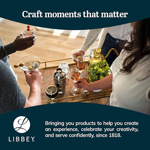 Image of Libbey 14 Oz Perception Banquet Goblet Glasses, Elegant Iced Tea Stemware Glasses, Versatile Goblets Glassware Set of 12 for Cocktails, Wines and More