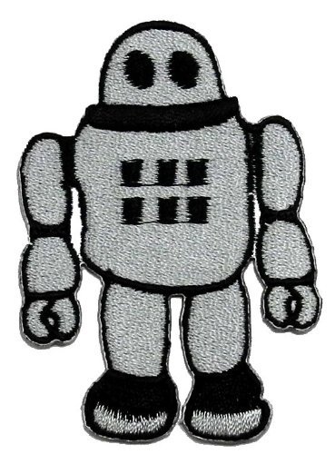 Robot Vintage Retro Classic Toy DIY Applique Embroidered Sew Iron on Patch RB-001