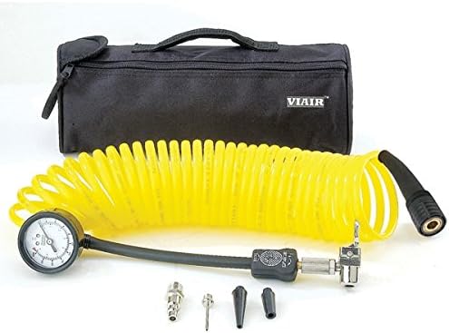 VIAIR 20FT. Nylon Extension Hose with 120 PSI Inline Gauge. (Each in Poly Bag. No Carry Bag.)