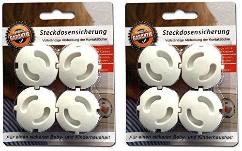 8 Steckdosensicherungen – Kindersicherung Für Schuko-Steckdosen, Ohne Kleben Oder Schrauben