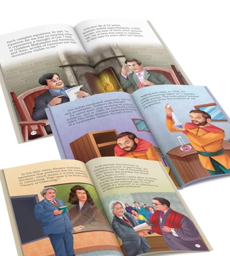 Image of Story Books for Kids (Set of 15 Books) (Illustrated) - Scientists - Biographies for Children - Einstein, Newton, CV Raman, Homi Bhabha, Abdul Kalam, Pythagoras, Nikola Tesla, Carl Linnaeus, - Age 6+