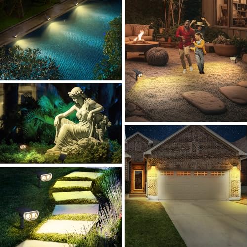 Linkind Solar Spotlights Outdoor Waterproof Dusk to Dawn Warm White 10 Pack - image 7