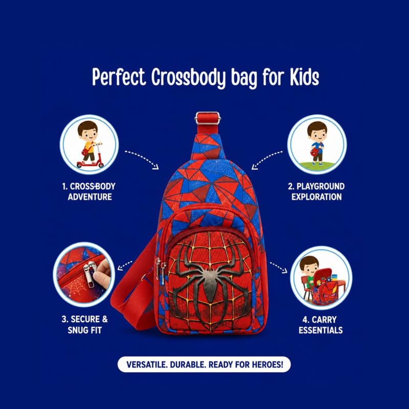 Image of Kizzi Print Colourful Cross body Bags for Boys and Girls Kids School, Picnic, Return Gifts
