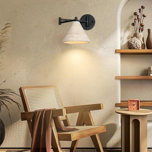 Aplique de pared travertino para crear un ambiente acogedor de lectura en tu dormitorio 4