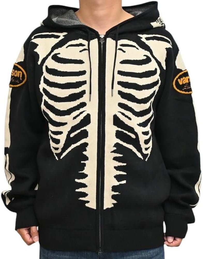 VANSON★スカルニットジャケット カウチン VANSONスカルニットジャケット カウチン カウチンセーター スカル nvkn