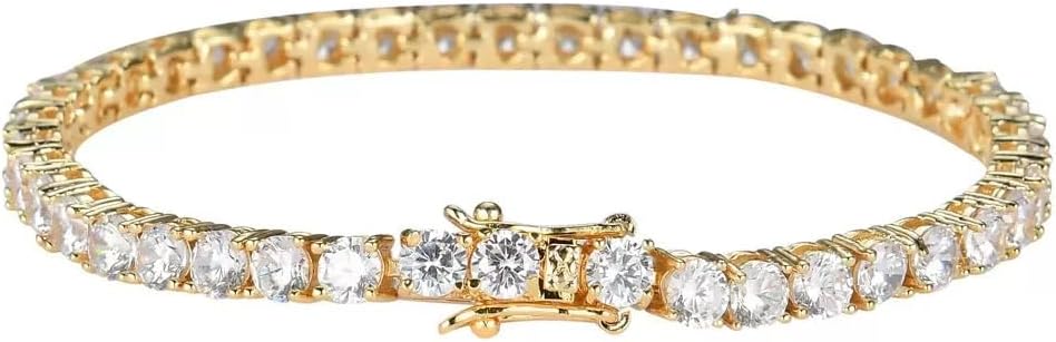 18K gold women's diamond bracelet set with moissanite high-end jewelry, an elegant gift for women