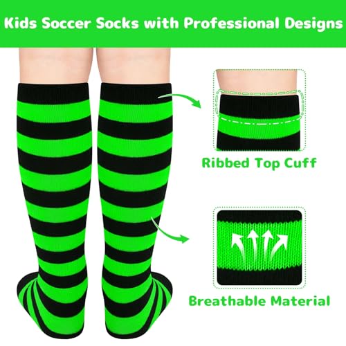 Image of Olreco 1 Pack Toddler Kids Youth Soccer Socks Girls Boys Baseball Socks Youth Knee High Softball Football Accessories Cotton