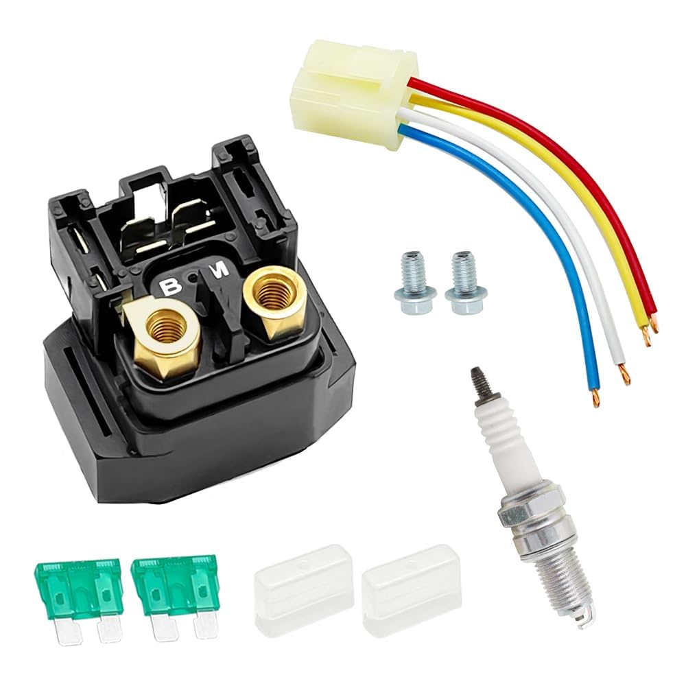 Relè avviamento & candela & connettore compatibile con Yama-ha Raptor 350 660 Grizzly 350 400 450 660 Kodiak 400 450 Big Bear 250 400 Wolverine 350 400 Bruin 250 Bear Tracker 250