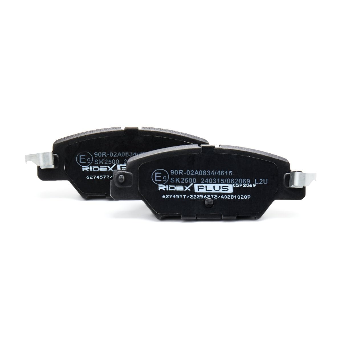 RIDEX PLUS 402B1328P Juego para eje Juego de pastillas de freno Trasero con accesorios Compatible con MAZDA CX-5 KE, GH