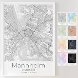 Mapdify Mannheim personalisiertes Stadtposter, dein 