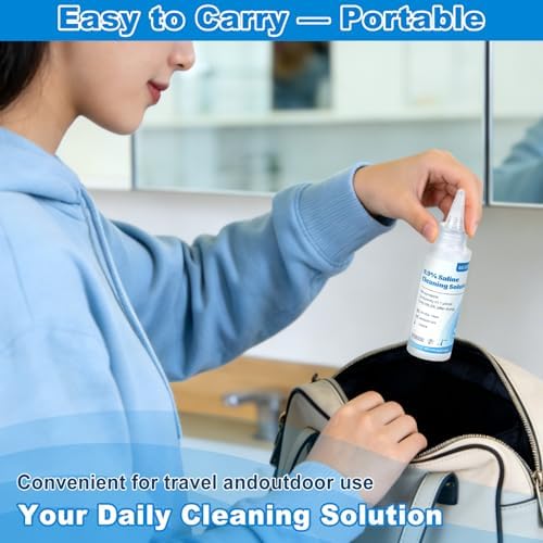 Normal Saline, 0.9% Cleaning Saline Solution, Ready-to-Use for Daily Household Use, 100ml Each, 3 per Box, 300ml /10.56 FL OZ - 4