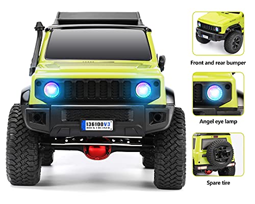 Roadwi Rgt Rc Crawler 1:10 4Wd Off-Road Truck Rock Cruiser Rc 136100V3 Hobby Rc Car Toy Car For Adults (Fluorescent Green) #TOP1