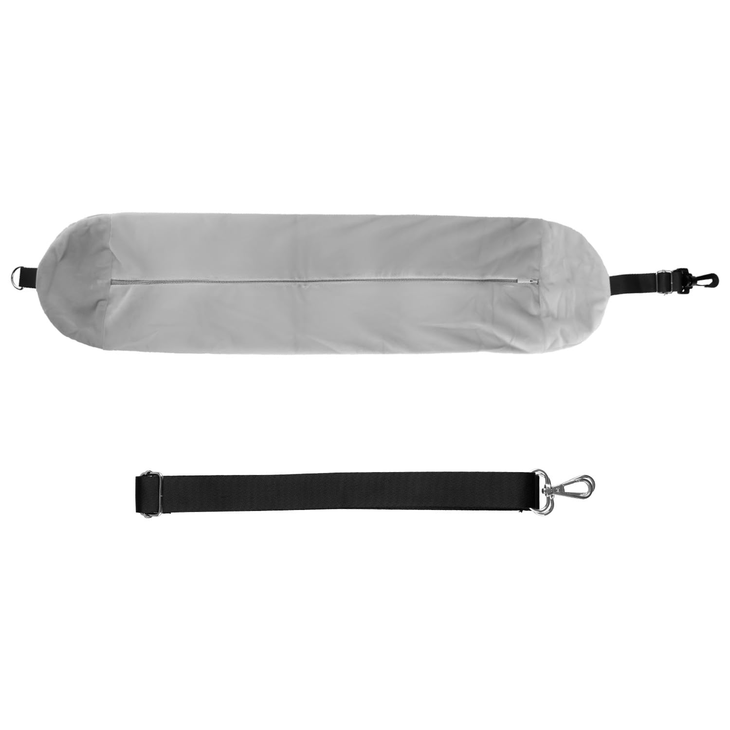 Wellrun Grey Stuffable Neck Pillow For Travel,Fillable Neck Pillow With Adjustable Straps,Soft Washable Without Filling,Space Saving For Airplane,Train,Car Trips(Grey)