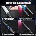 TQQALCYS Lightsaber, Dueling Light Saber, 15 RGB Colors 4 Modes Type-C Rechargeable Sword with Alloy Hilt, Light Sabers for Kids Birthday Party Cosplay Halloween Christmas, 2PCS